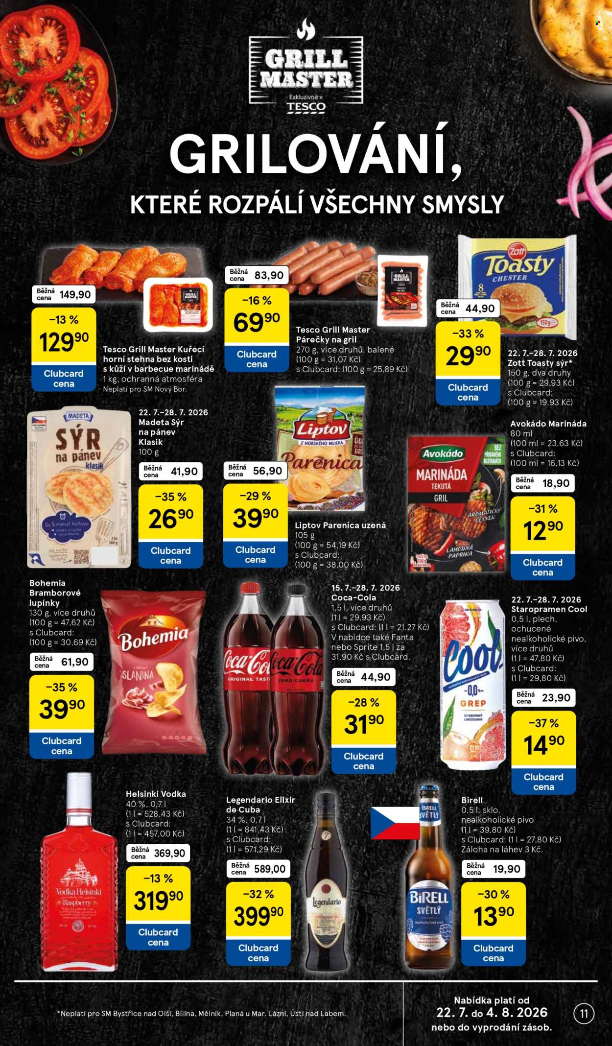 Leták TESCO supermarket - 22.7.2026 - 28.7.2026. Strana 11