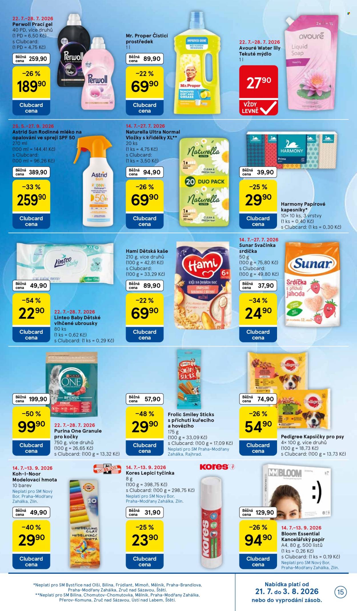 Leták TESCO supermarket - 22.7.2026 - 28.7.2026. Strana 15