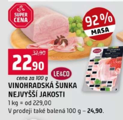 Vinohradská šunka nejvyšší jakosti