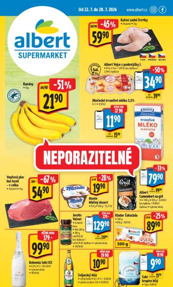 Leták Albert Supermarket - 22.7.2026 - 28.7.2026.