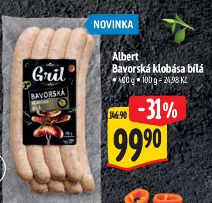 Albert Bavorská klobása bílá