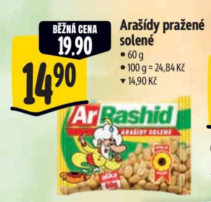 Arašídy pražené solené