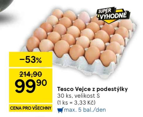 Tesco Vejce z podestýlky