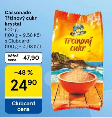 Cassonade Třtinový cukr krystal