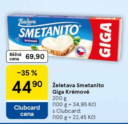 Želetava Smetanito Giga krémové