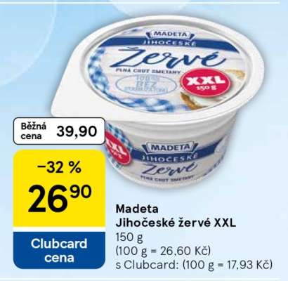 Madeta Jihočeské žervé XXL