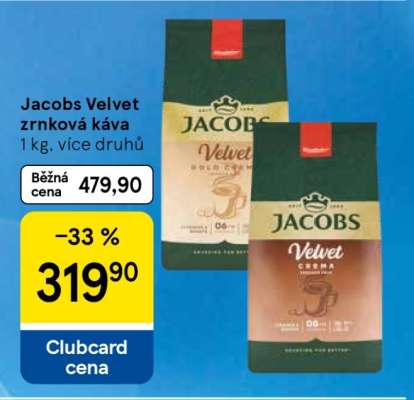 Jacobs Velvet Zrnková káva