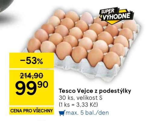 Tesco Vejce z podestýlky