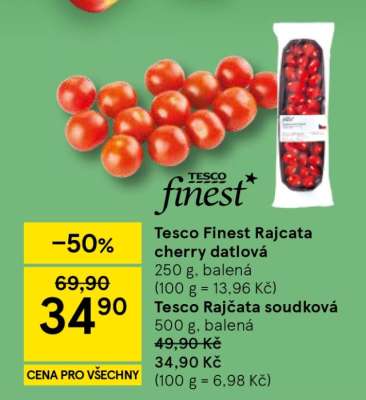 Tesco Finest Rajčata cherry datlová