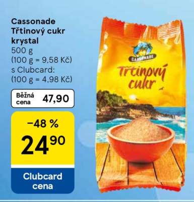 Cassonade Třtinový cukr krystal