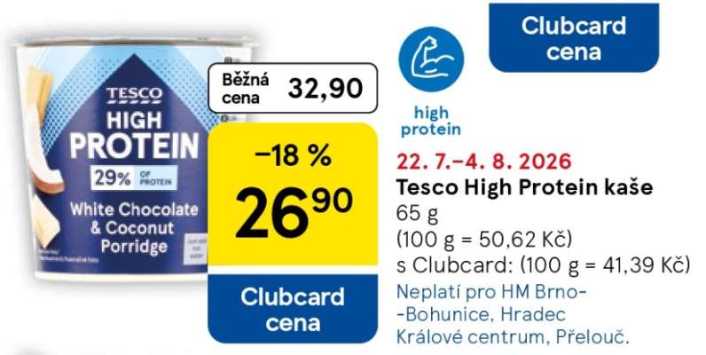 Tesco High protein kaše