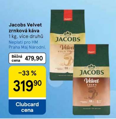 Jacobs Velvet Zrnková káva
