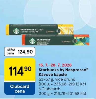 Starbucks by Nespresso® Kávové kapsle