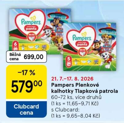 Pampers Plenkové kalhotky Tlapková patrola