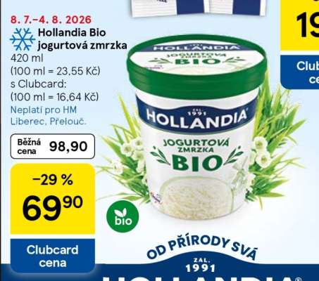 HOLLANDIA BIO JOGURTOVÁ ZMRZKA