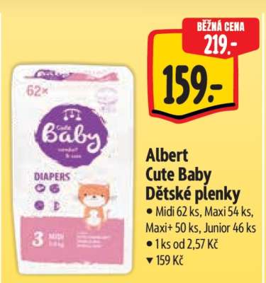 Albert Cute Baby Dětské plenky