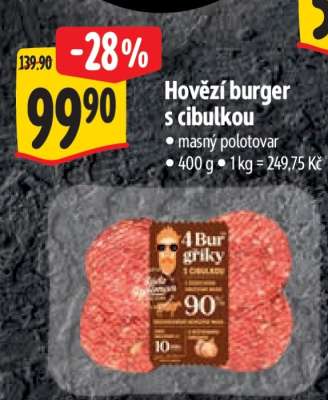 HOVĚZÍ BURGER S CIBULKOU*