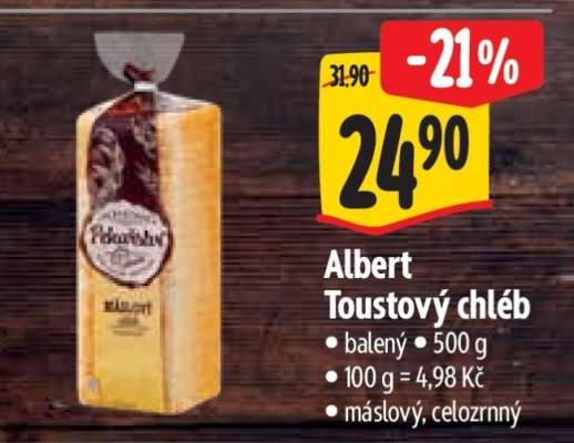 Albert Toustový chléb