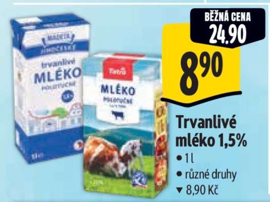 Trvanlivé mléko 1,5