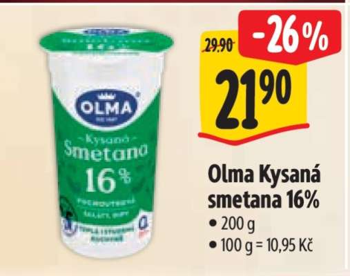 Olma Kysaná smetana 16%