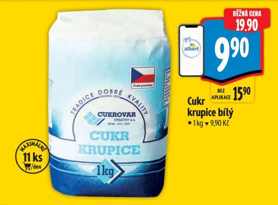 Cukr Krupice bílý