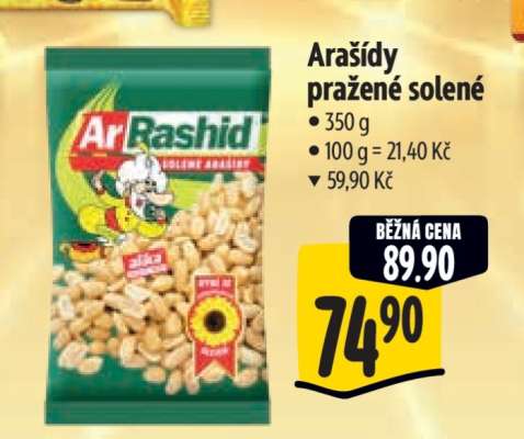 Arašídy pražené solené
