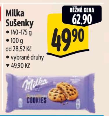 Milka sušenky
