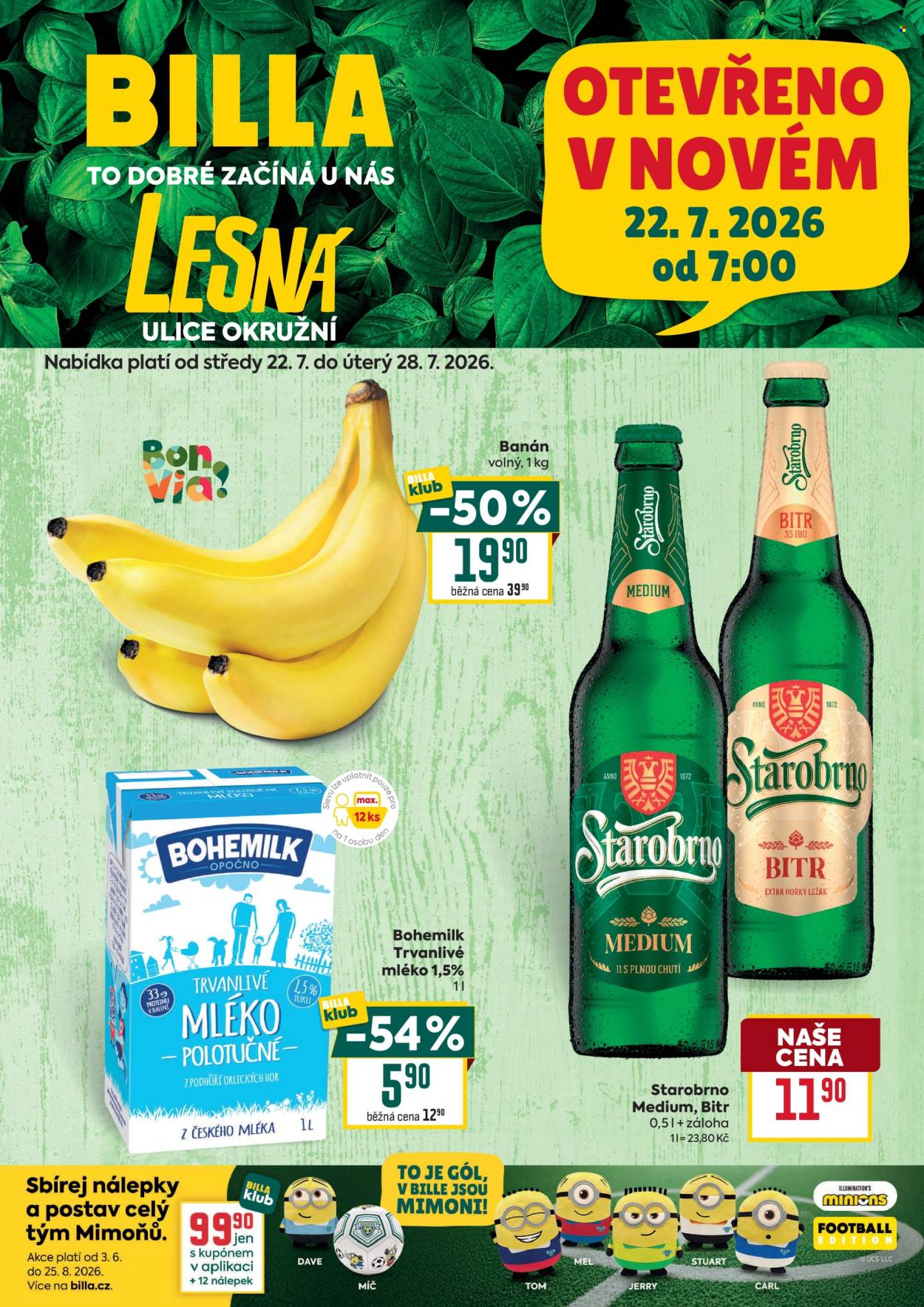 Leták BILLA - 22.7.2026 - 28.7.2026. Strana 1