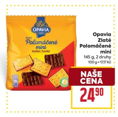 Opavia Zlaté Polomáčené mini
