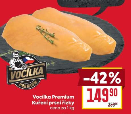 Vocílka Premium Kuřecí prsní řízky