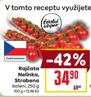 Rajčata Nelinka, Strabena