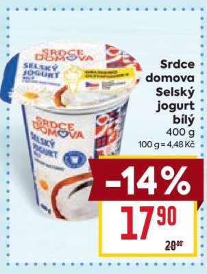 Srdce domova Selský jogurt bílý