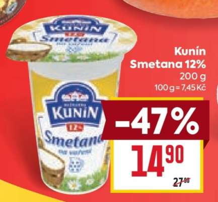 Kunín Smetana 12%