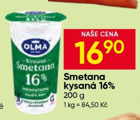 Smetana kysaná 16%