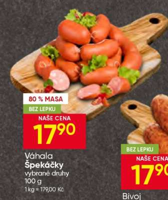 Váhala Špekáčky vybrané druhy