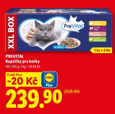 PREVITAL Kapsičky pro kočky