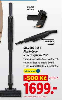SILVERCREST Aku tyčový a ruční vysavač 2 v 1