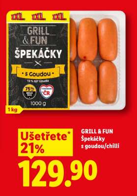 GRILL & FUN Špekáčky s goudou/chilli