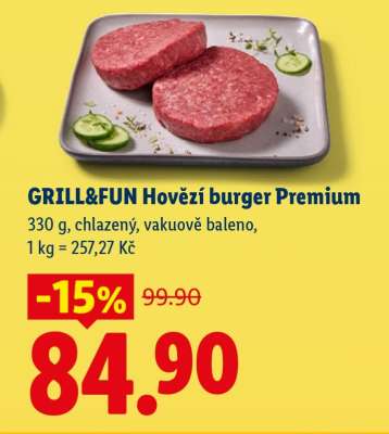 GRILL&FUN Hovězí burger Premium