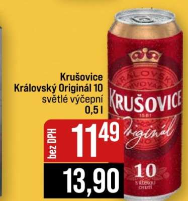 Krušovice Královský Originál 10 světlé výčepní