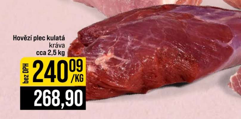 Hovězí plec kulatá, kráva cca 2,5 kg