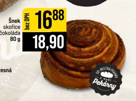 Šnek skořice čokoláda 80 g