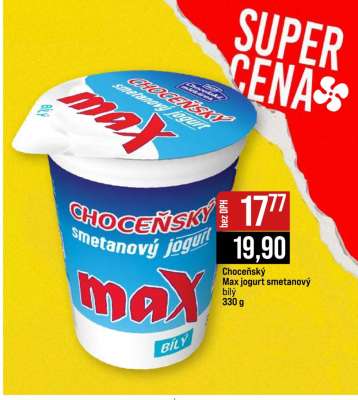 Choceňský Max jogurt smetanový bílý