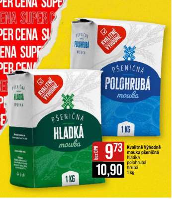 Kvalitně Výhodně mouka pšeničná hladká polohrubá hrubá