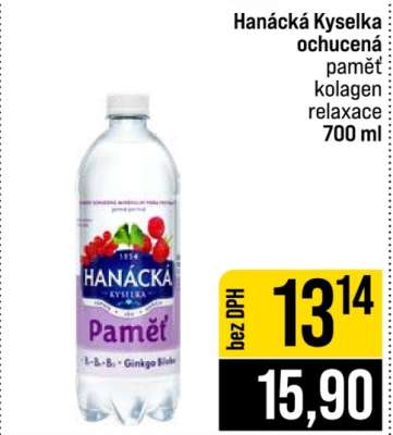 Hanácká Kyselka ochucená paměť kolagen relaxace 700 ml