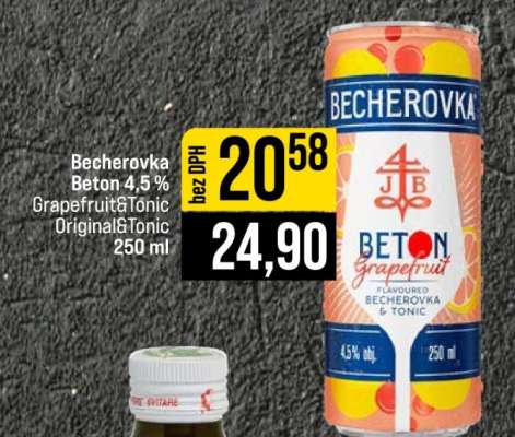 Becherovka Beton 4,5% Grapefruit&Tonic Original&Tonic 250 ml
