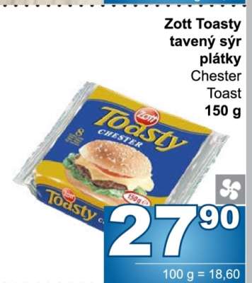 Zott Toasty tavený sýr plátky
