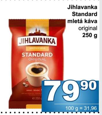 Jihlavanka Standard mletá káva