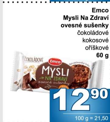Emco Mysli Na Zdraví ovesné sušenky