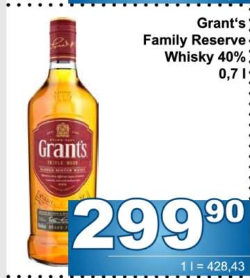 Grant‘s Family Reserve Whisky